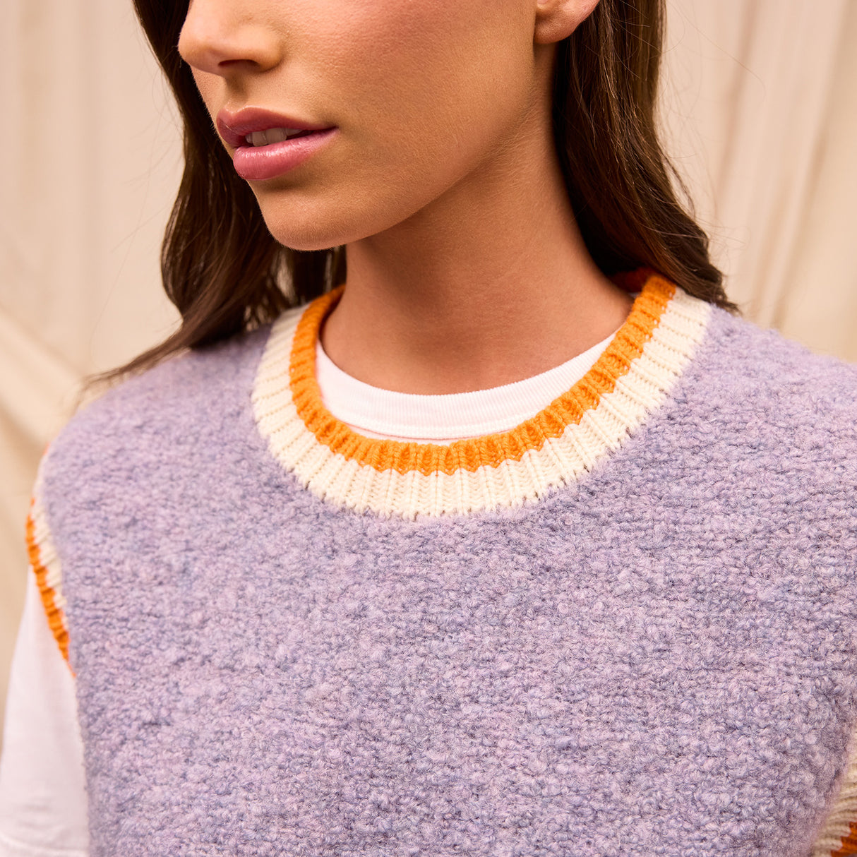 Eleni Knit Vest - Mink Grey