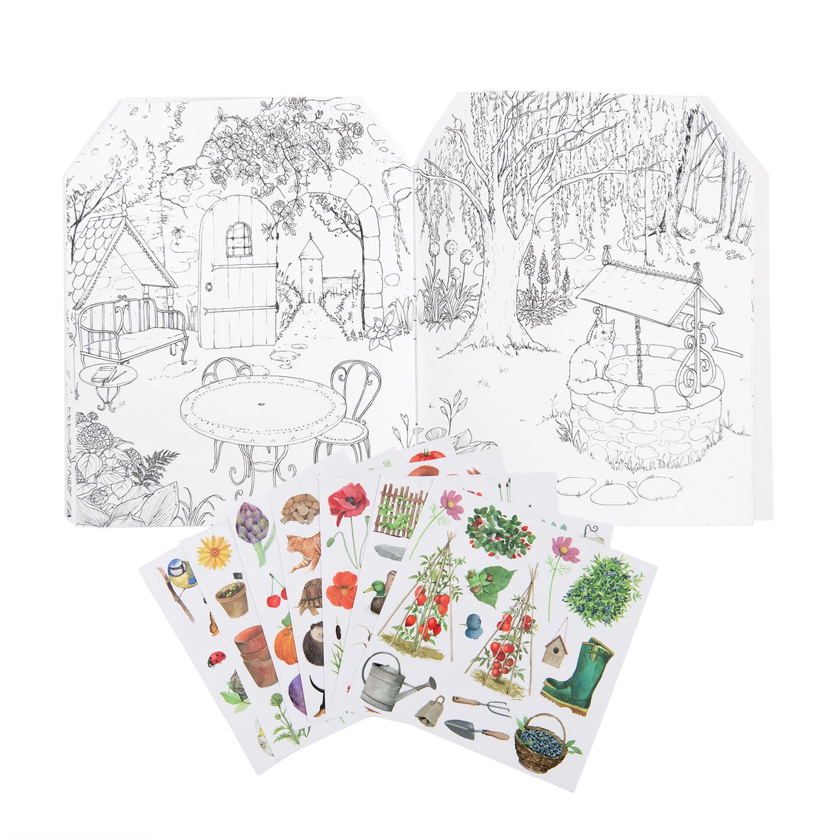 Moulin Roty - Le Jardin - Colouring + Sticker Book