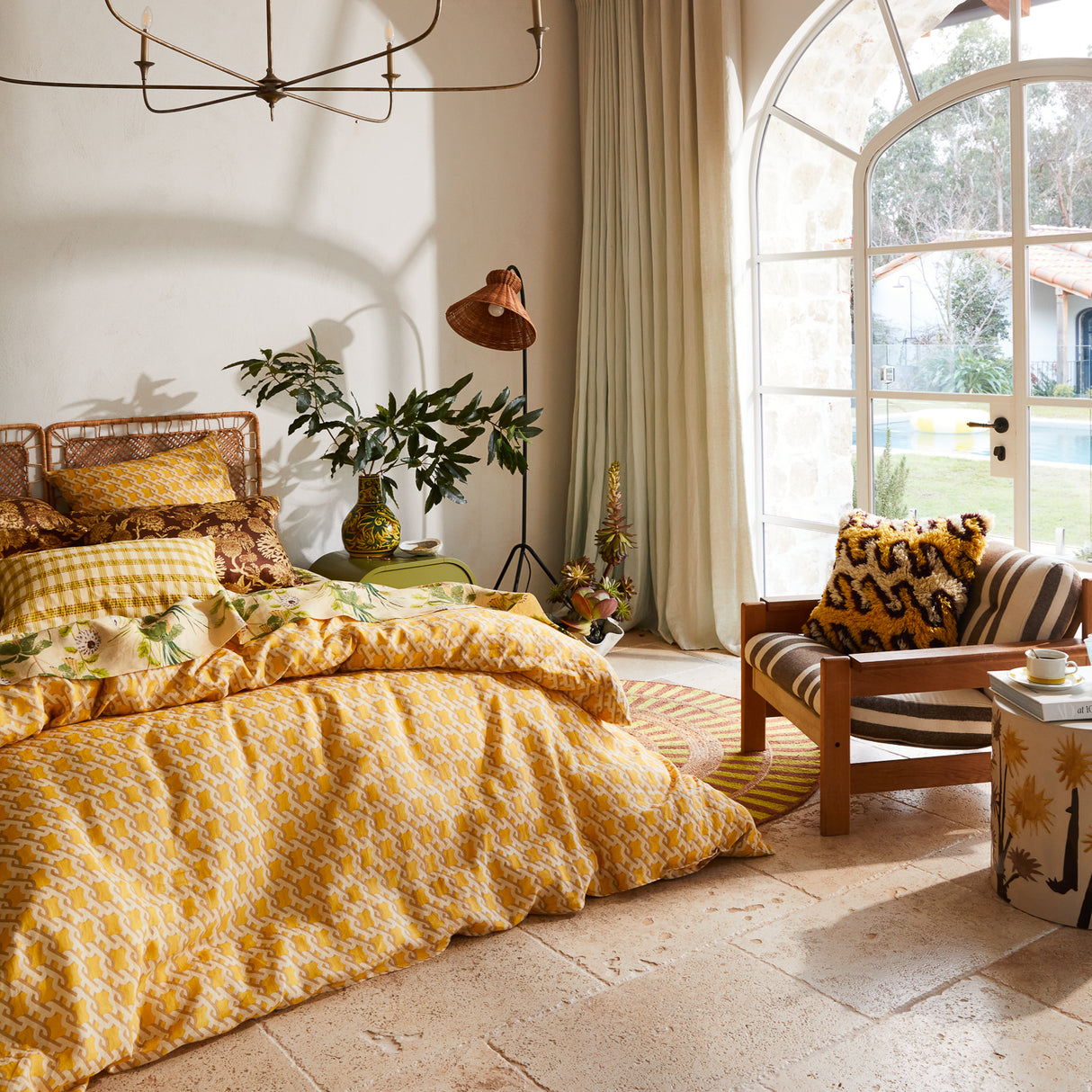 Maricela Linen Quilt Cover - Dune