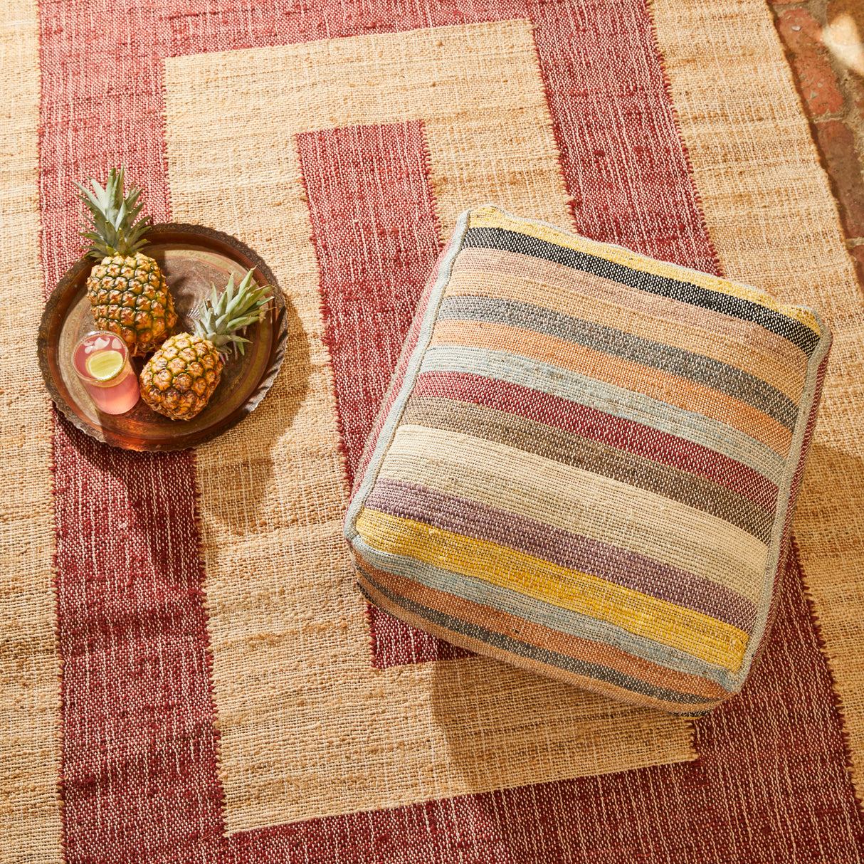 Valorie Jute Pouffe