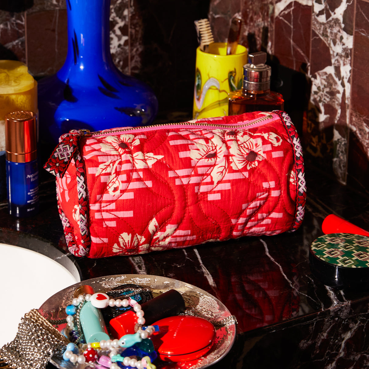 Marta Makeup Bag - Vermillion