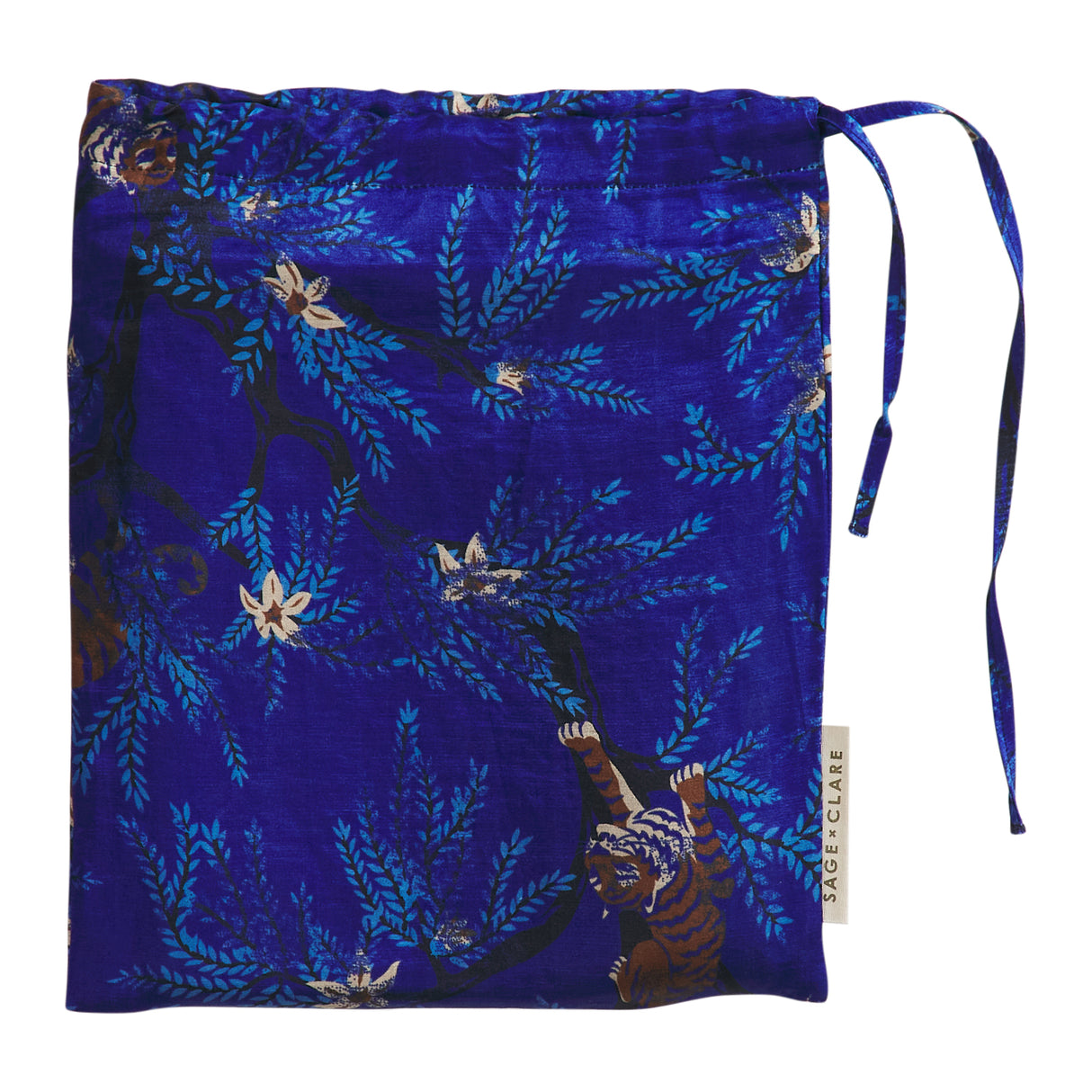 Andrea Linen-Silk Pillowcase - Ultramarine Standard