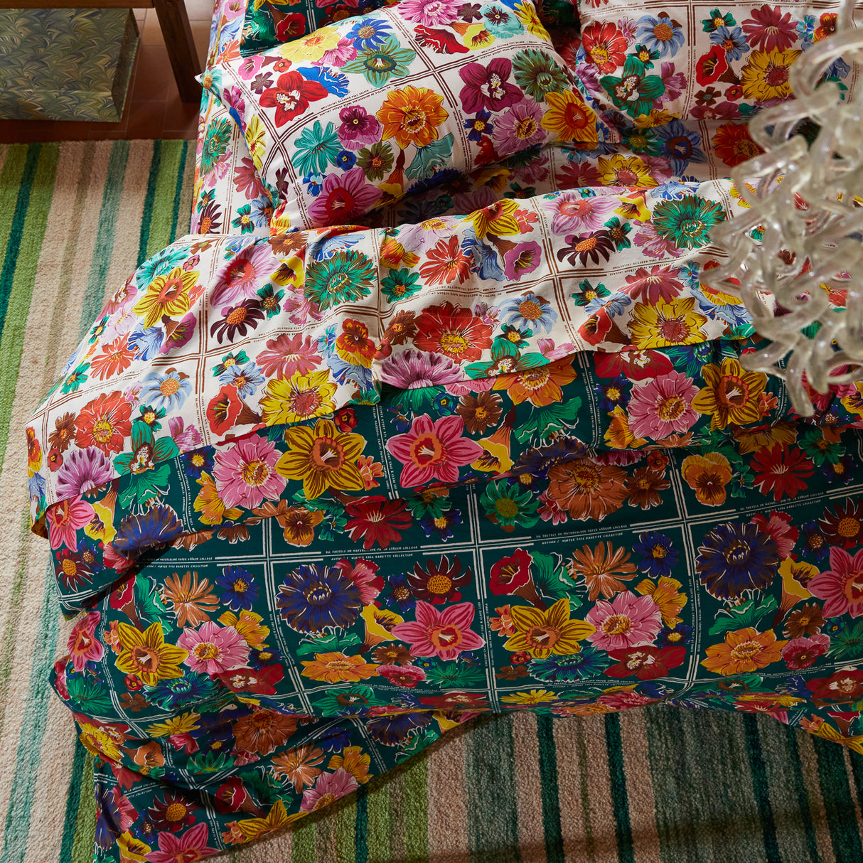 Ines Cotton Quilt Cover - Verdant Queen
