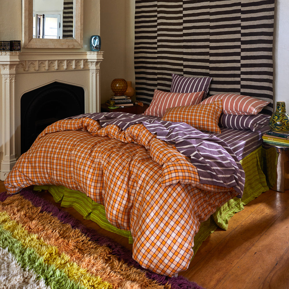 Abrielle Cotton Sheets - Mahogany Flat Sheet / Single