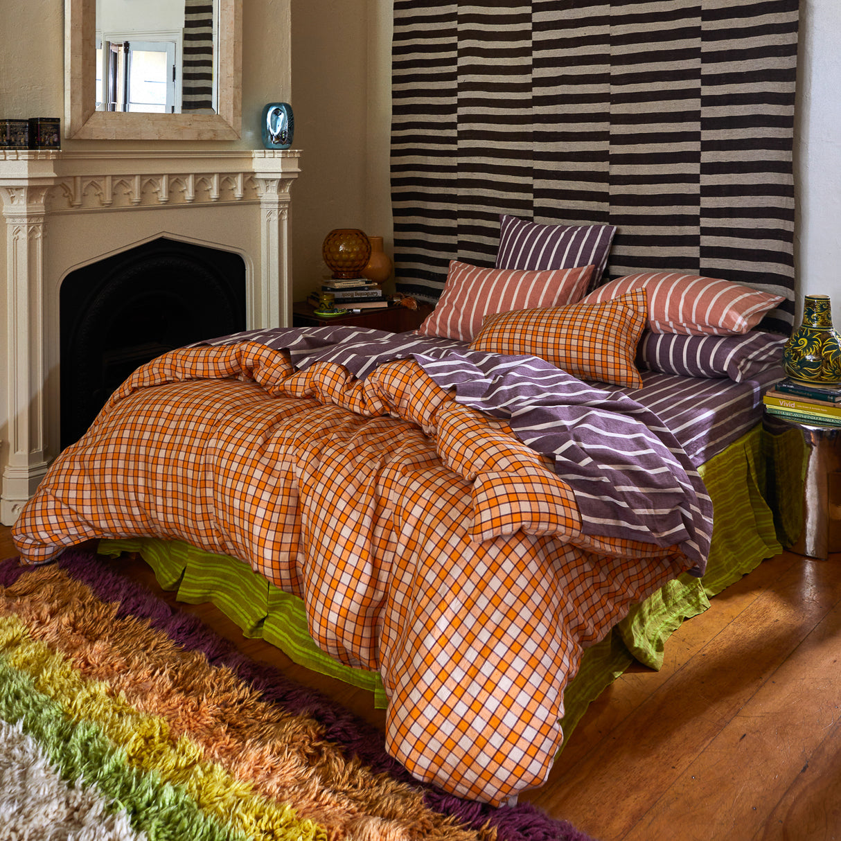 Abrielle Cotton Euro Pillowcase Set - Mahogany