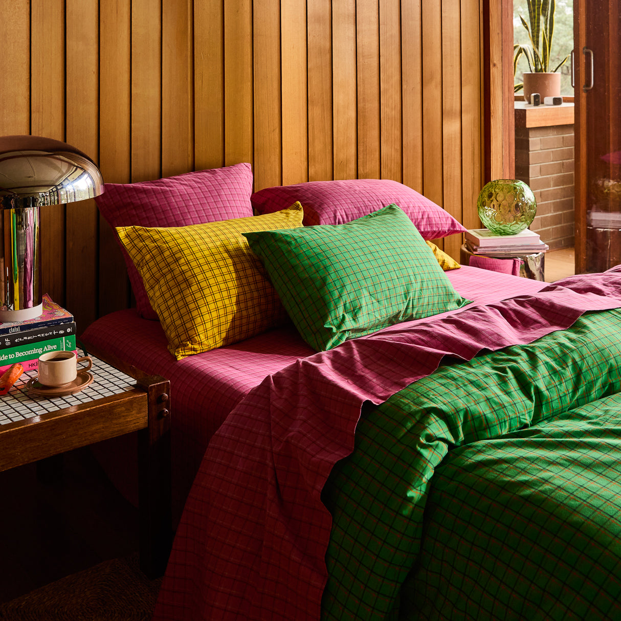 Cosmin Cotton Pillowcase Set - Spring Green Standard