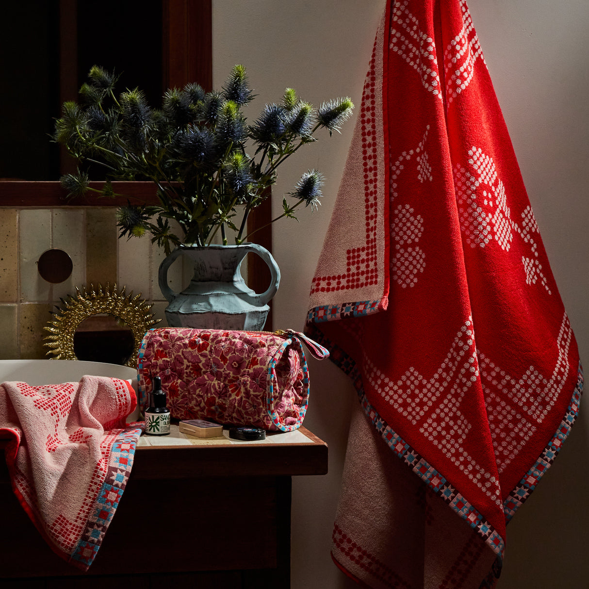 Bonny Bath Sheet - Poppy