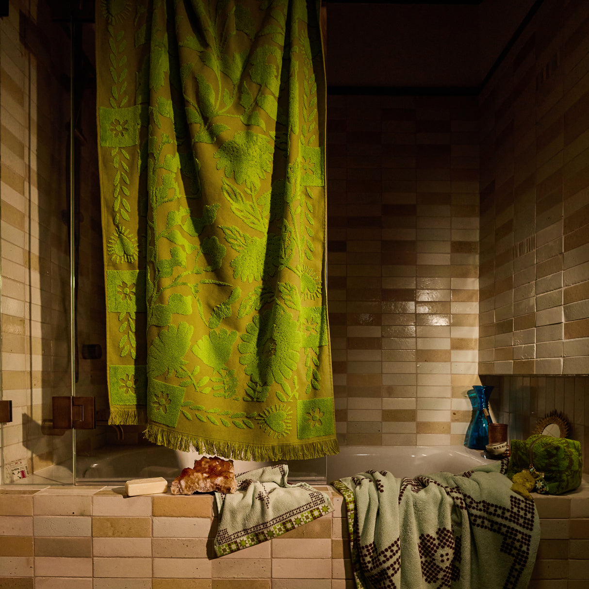 Indiana Bath Sheet - Cactus Green
