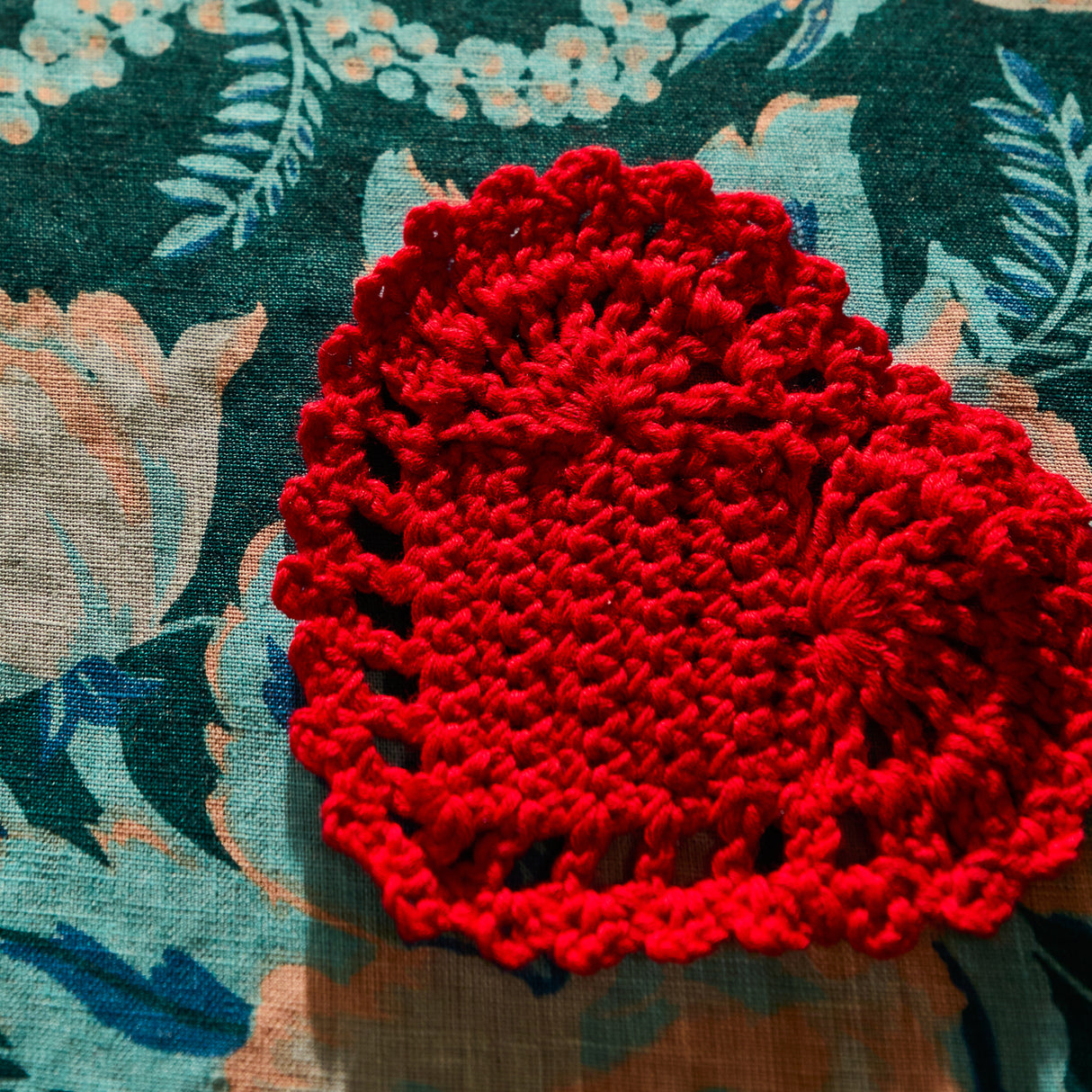 Millie Crochet Coaster - Poppy