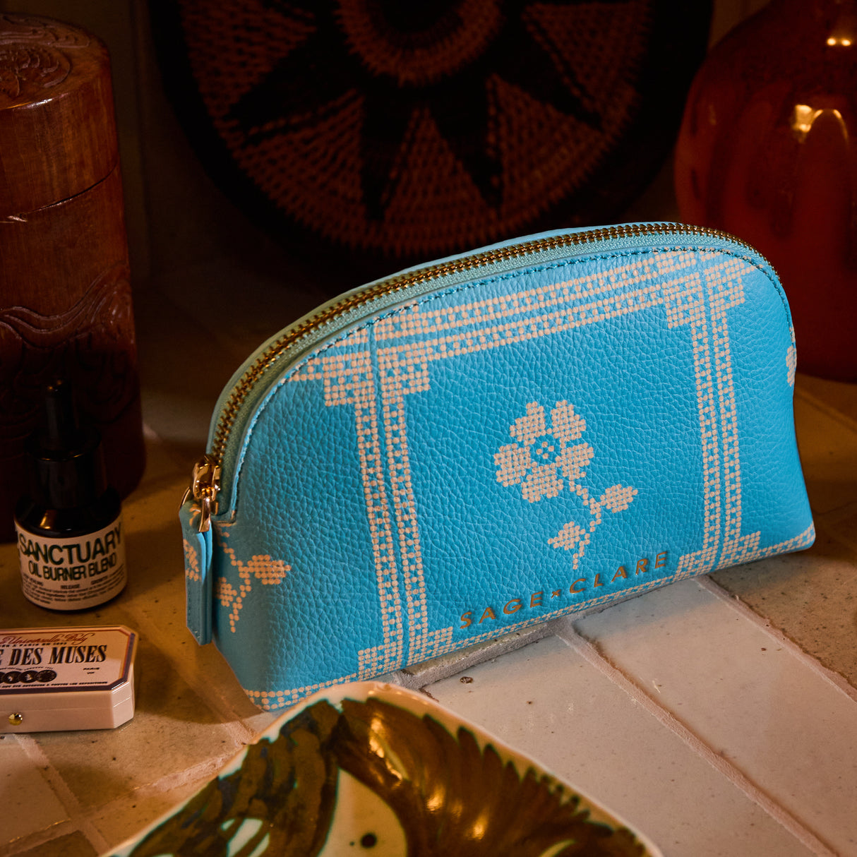 Bonny Cosmetic Pouch - Turquoise