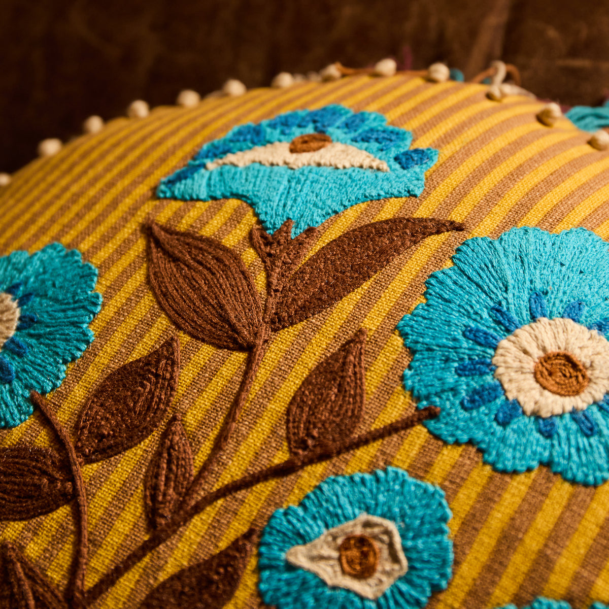 Layla Embroidered Cushion Feather Insert