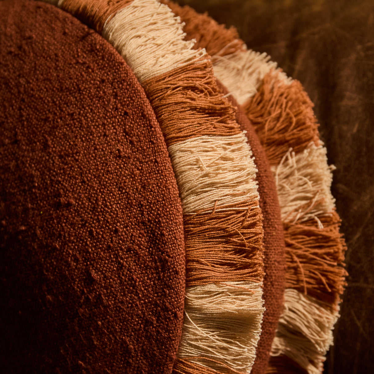 Reese Round Cushion - Umber Feather Insert
