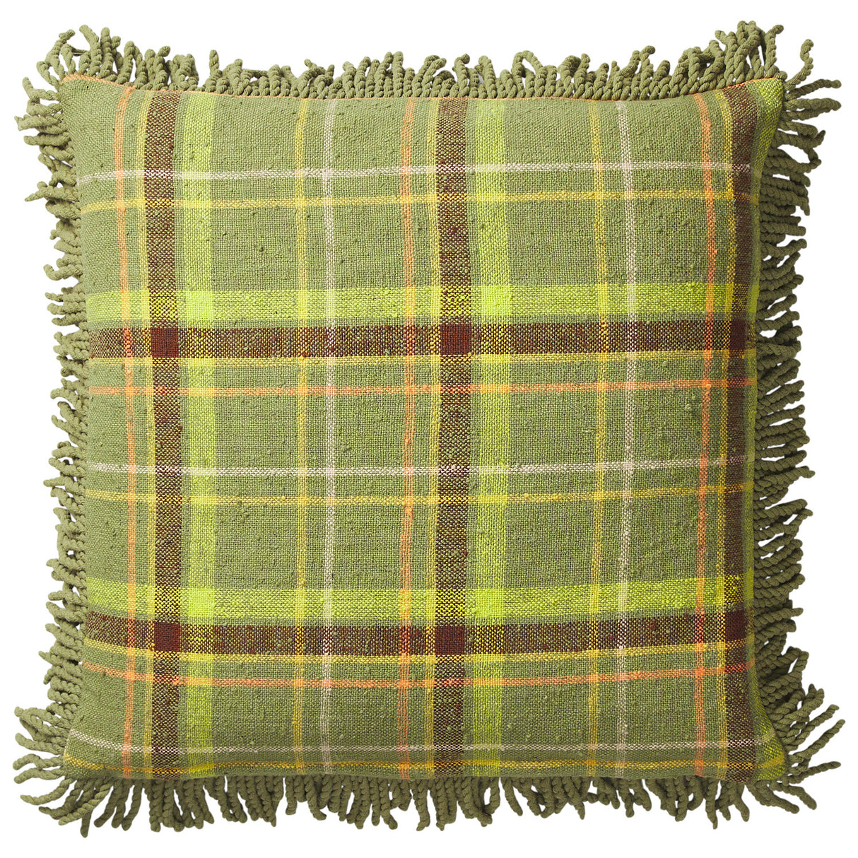 Frances Woven Cushion - Moss Feather Insert