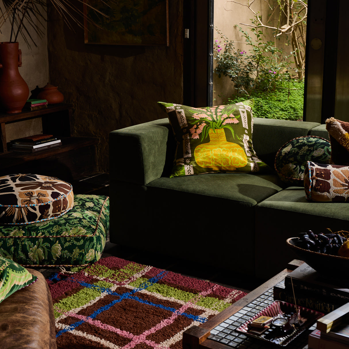 Cleo Cushion - Moss Feather Insert