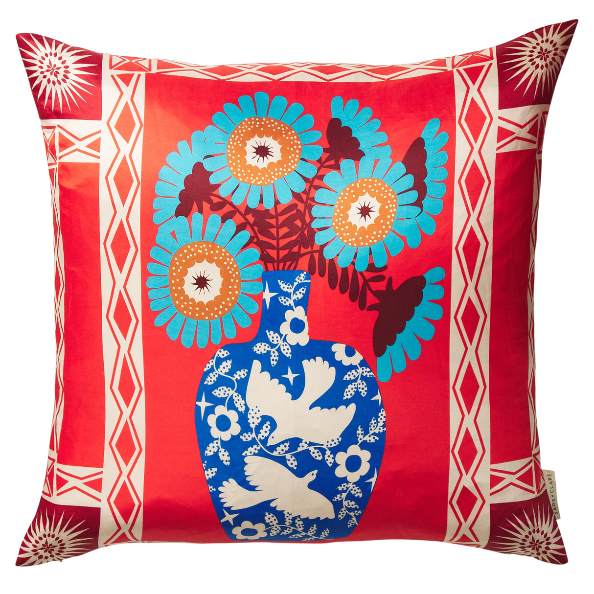 Cleo Cushion - Poppy Feather Insert