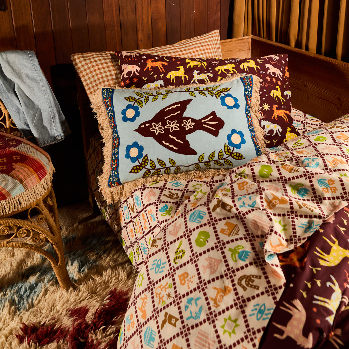 Arlo Embroidered Cushion Feather Insert