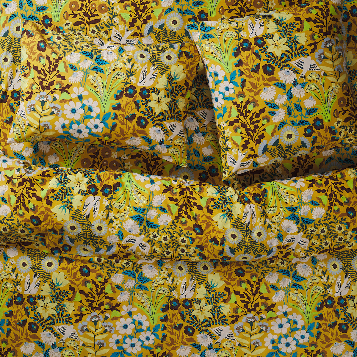 Sloane Cotton Sheets - Ochre Fitted Sheet / Cot