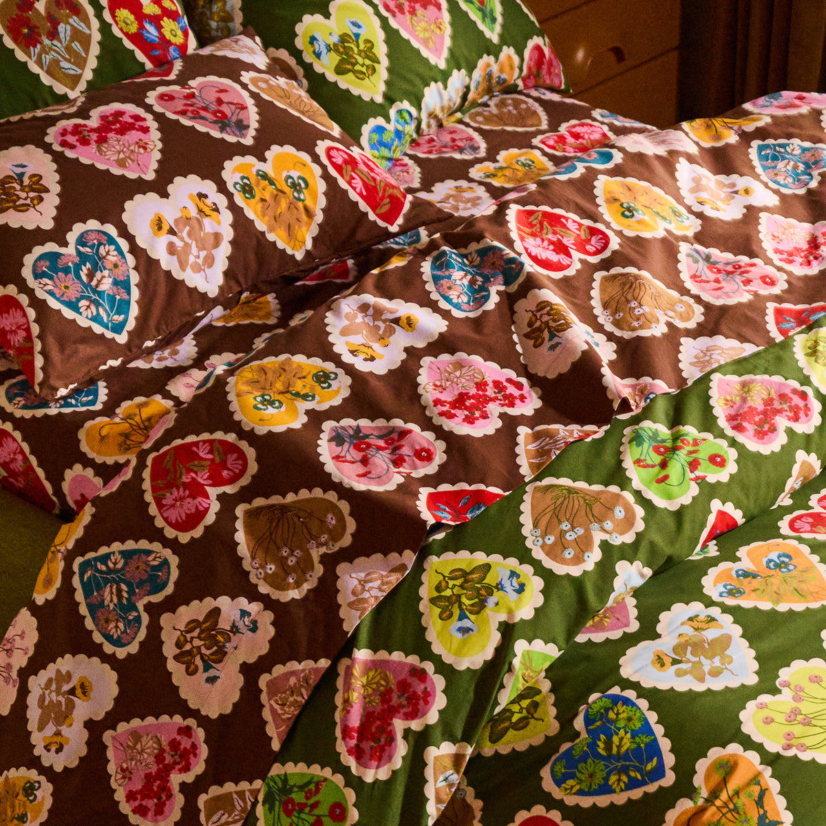 Loretta Cotton Sheets - Umber Fitted Sheet / Queen
