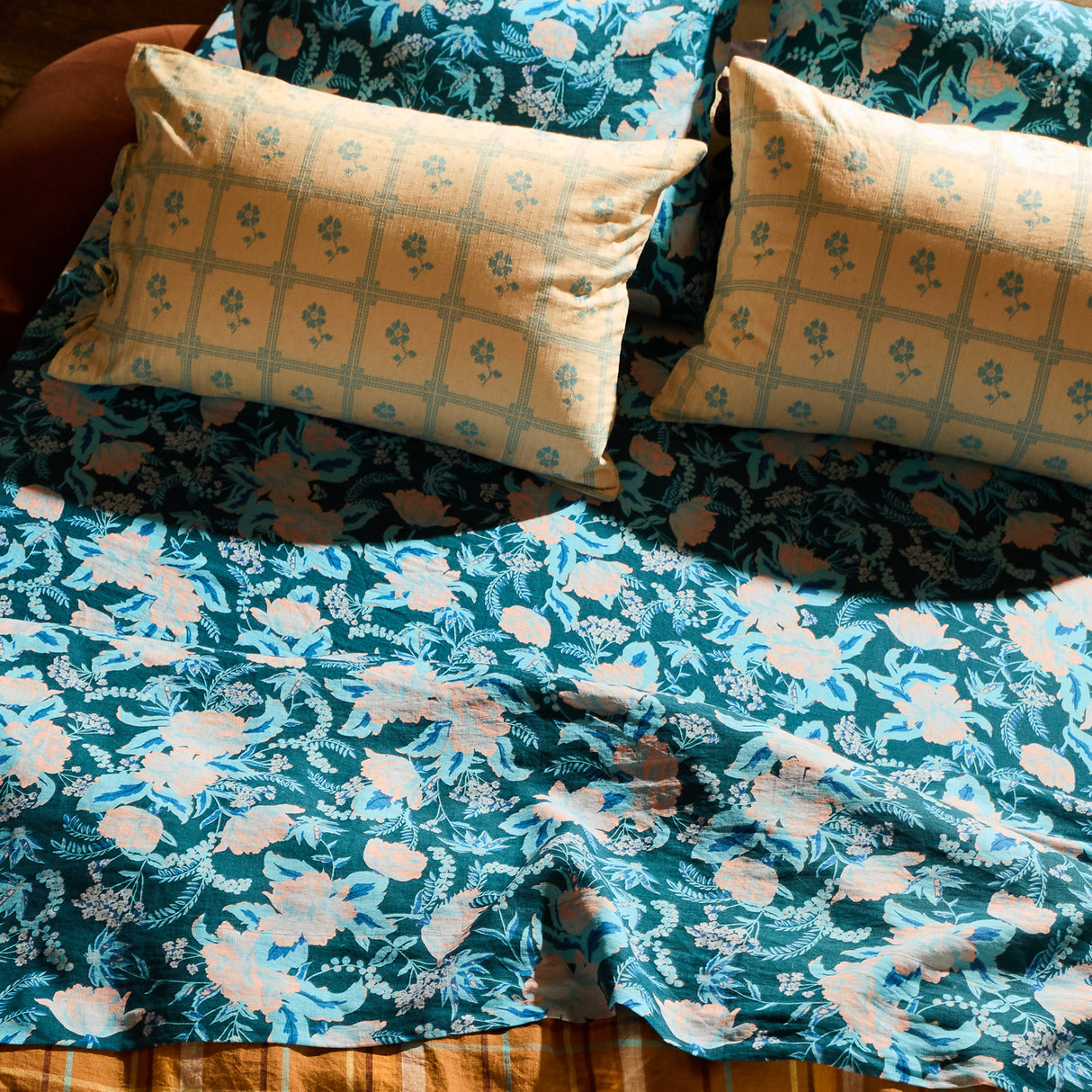 Sierra Linen Sheets - Sodalite Fitted Sheet / Queen