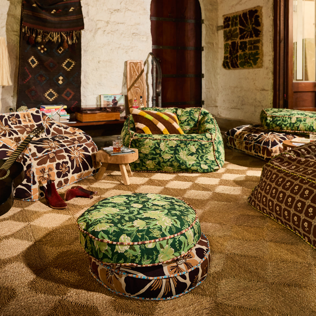 Sierra Jacquard Round Floor Cushion