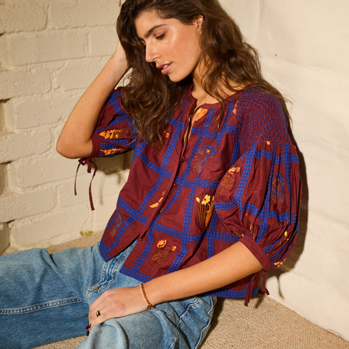 Florina Blouse - Rosewood XS