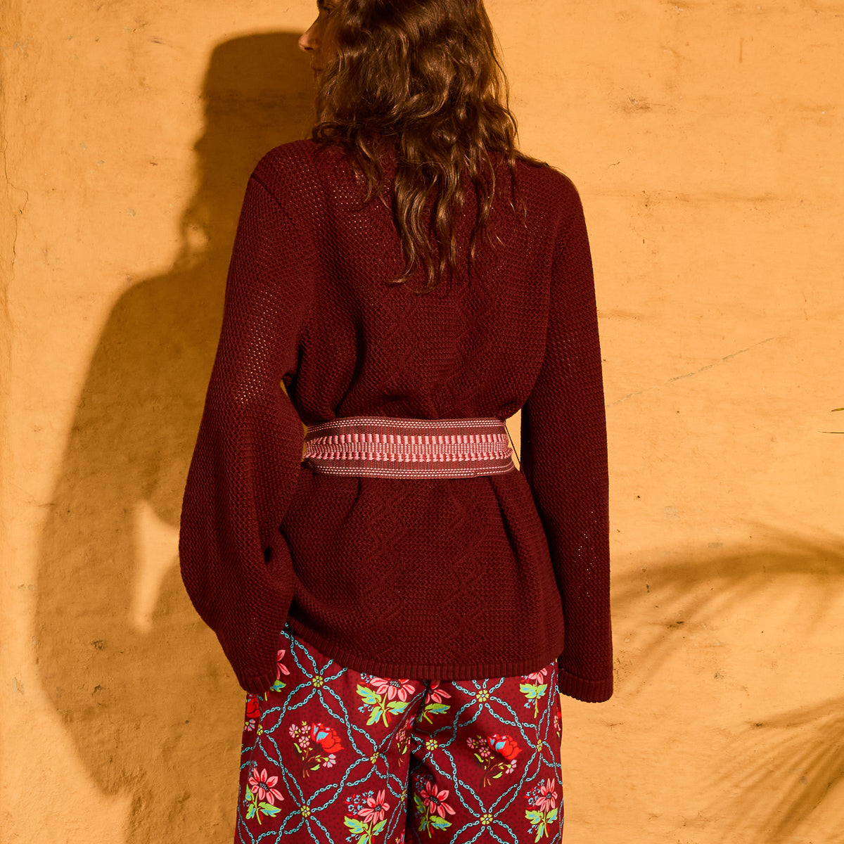 Aneta Knit Kimono - Rosewood XS