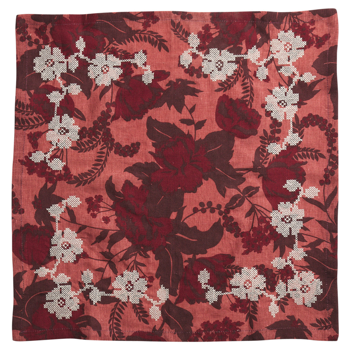 Magnolia Linen Napkin Set - Poppy
