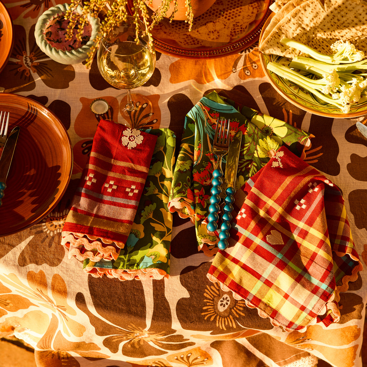 Josephine Cotton Napkin Set - Sienna
