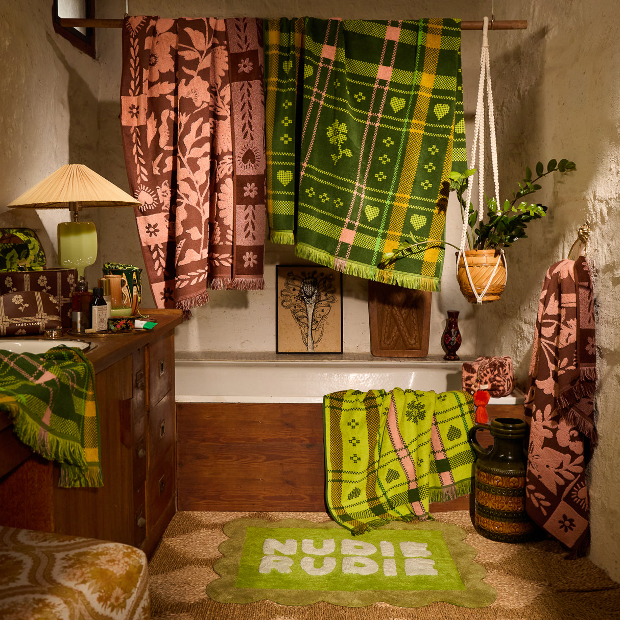 Romy Nudie Bath Mat - Cactus Green