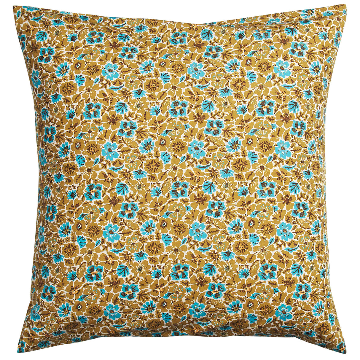 Magnolia Cotton Euro Pillowcase Set - Turquoise