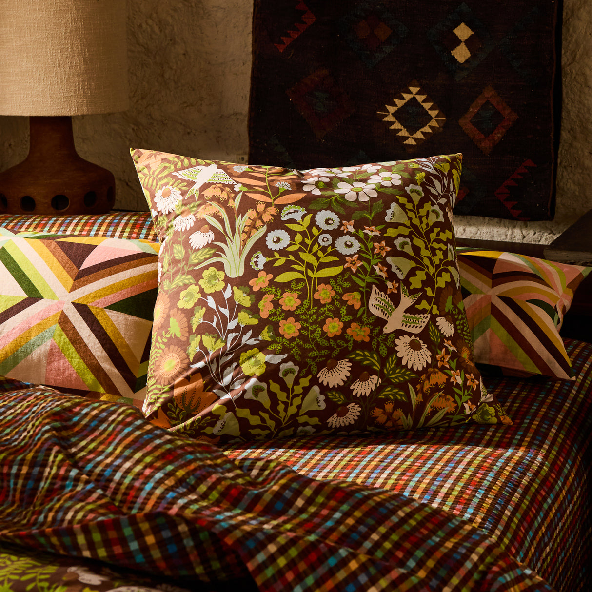 Sloane Cotton Euro Pillowcase Set - Umber
