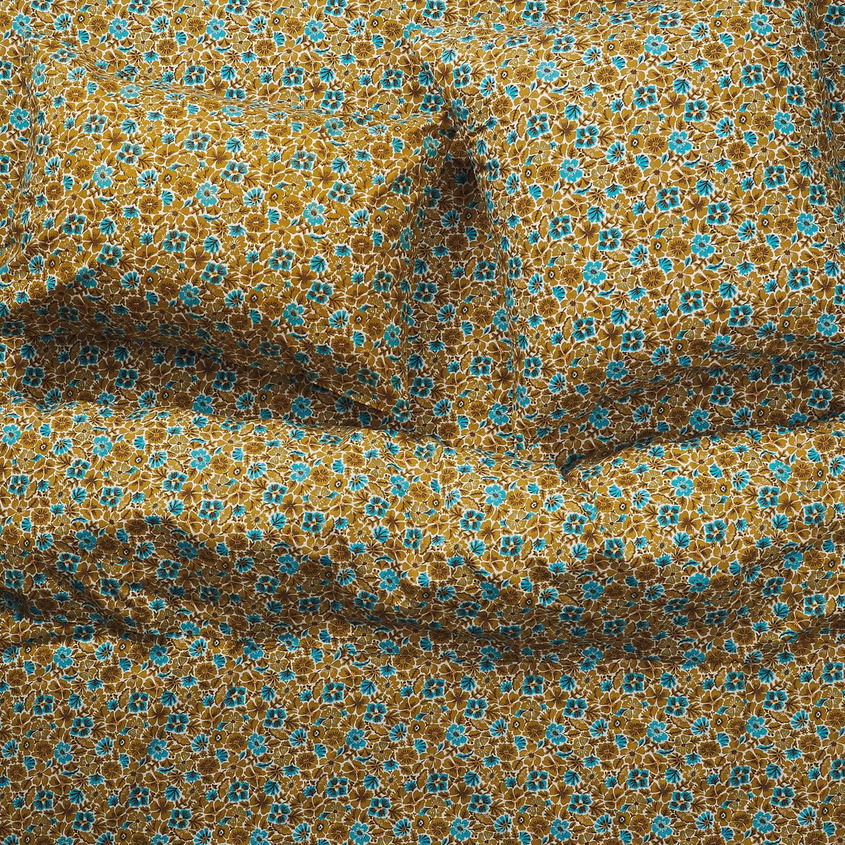 Magnolia Cotton Pillowcase Set - Turquoise Standard