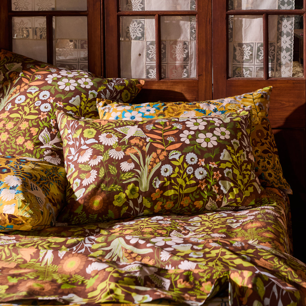 Sloane Cotton Pillowcase Set - Umber Standard