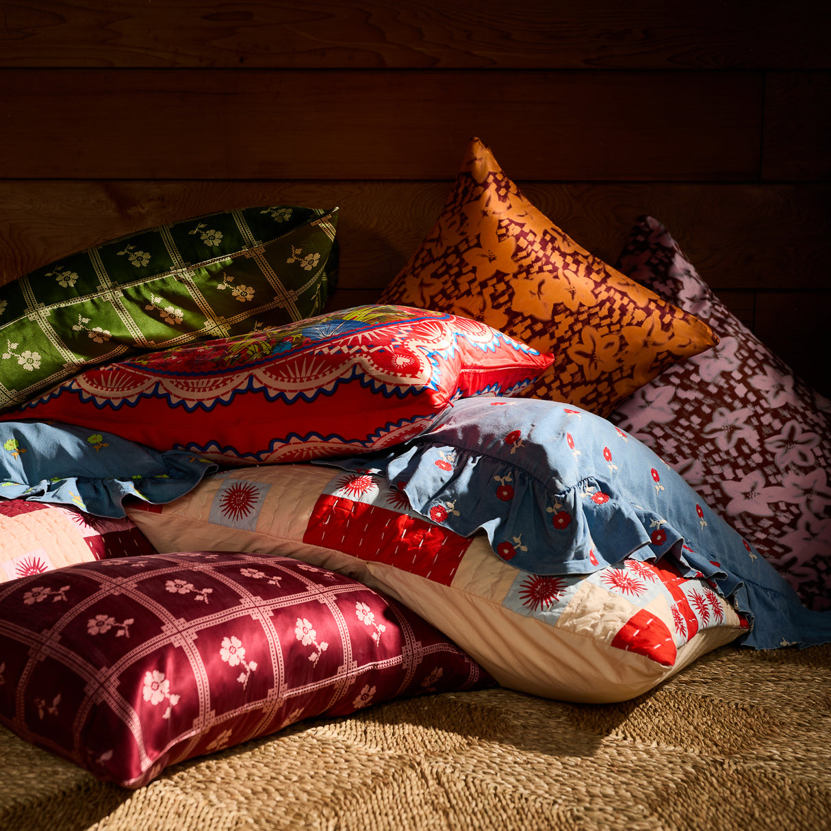 Anneliese Ruffle Pillowcase - Poppy Standard