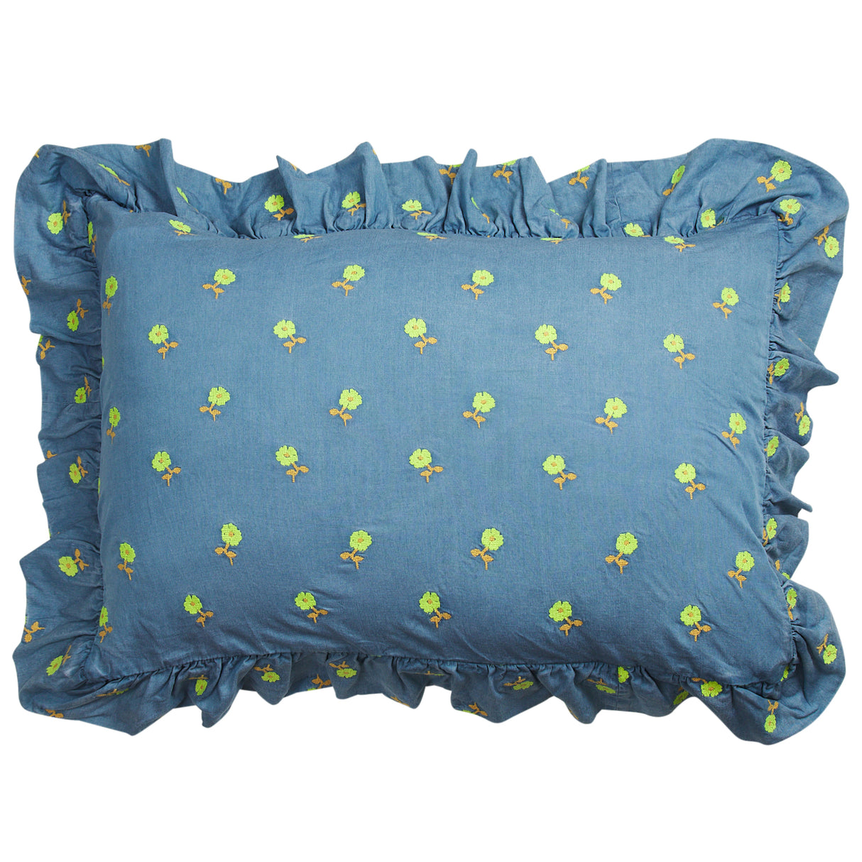 Anneliese Ruffle Pillowcase - Peridot Standard