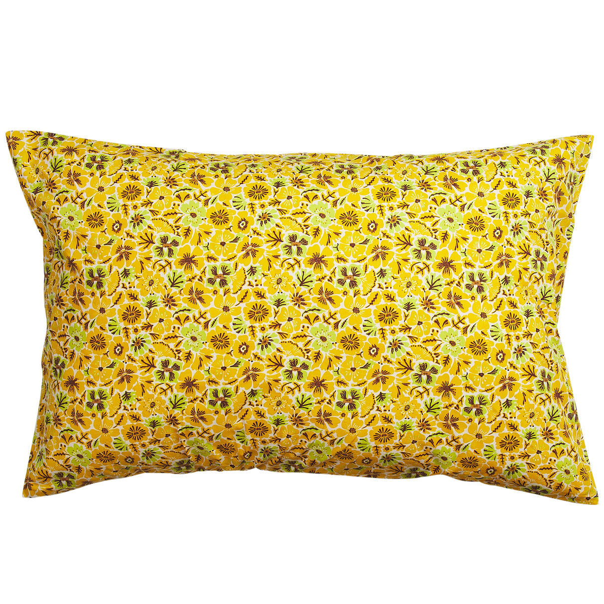 Magnolia Cotton Pillowcase Set - Ochre Standard