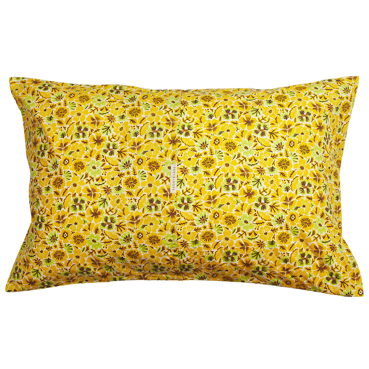 Magnolia Cotton Pillowcase Set - Ochre Standard