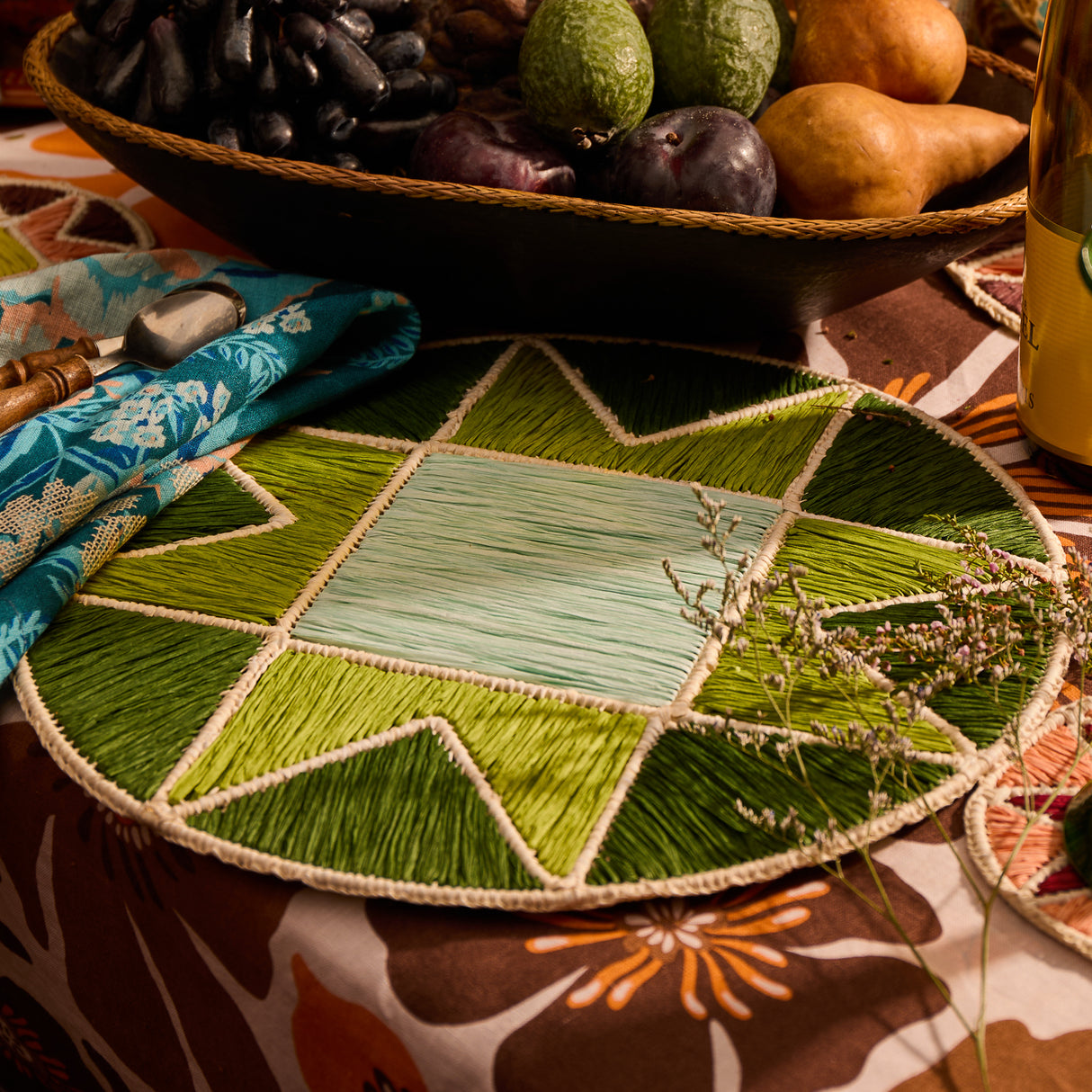 Harriet Placemat - Hunter Green