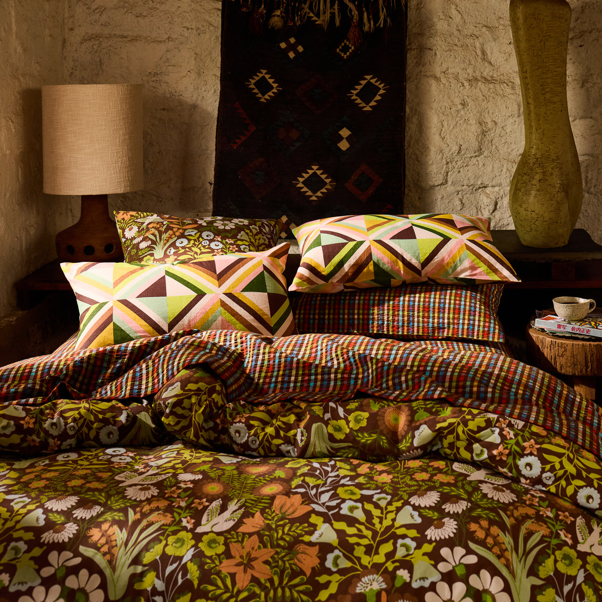 Sloane Cotton Quilt Cover - Umber Single