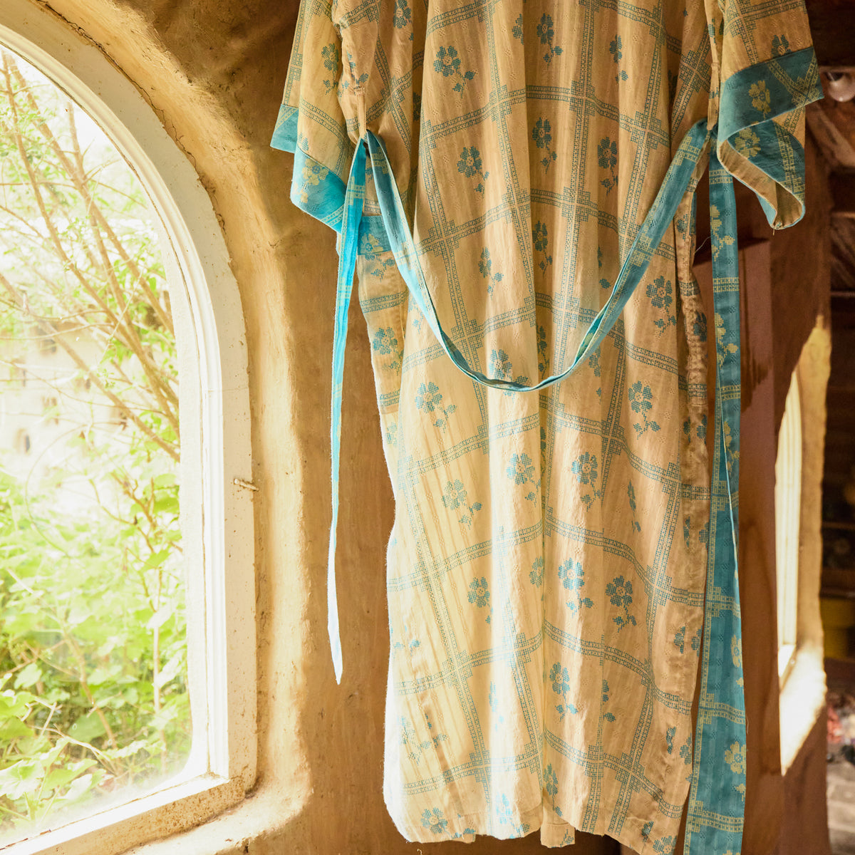 Bonny Cotton Robe - Turquoise