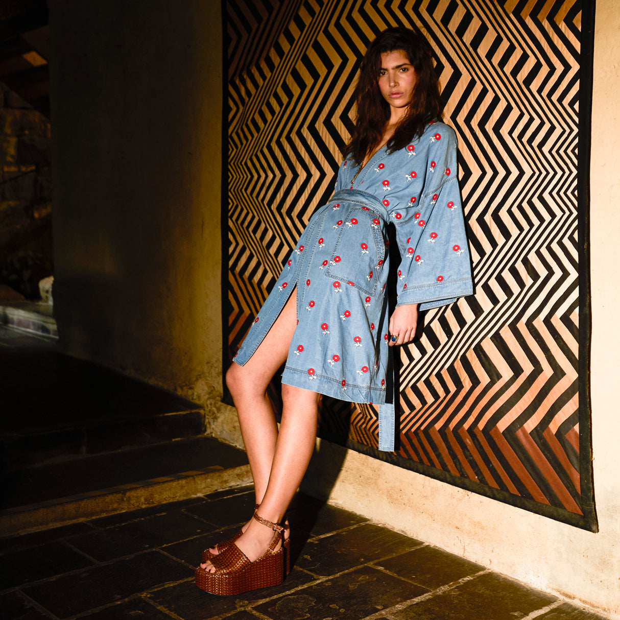 Anneliese Denim Robe - Poppy