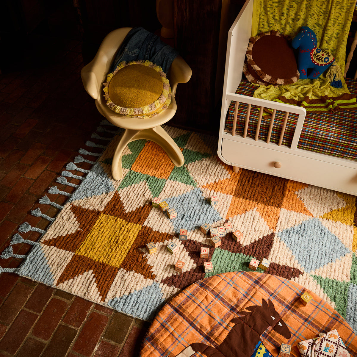Daisy Tufted Rug - Calcite Blue