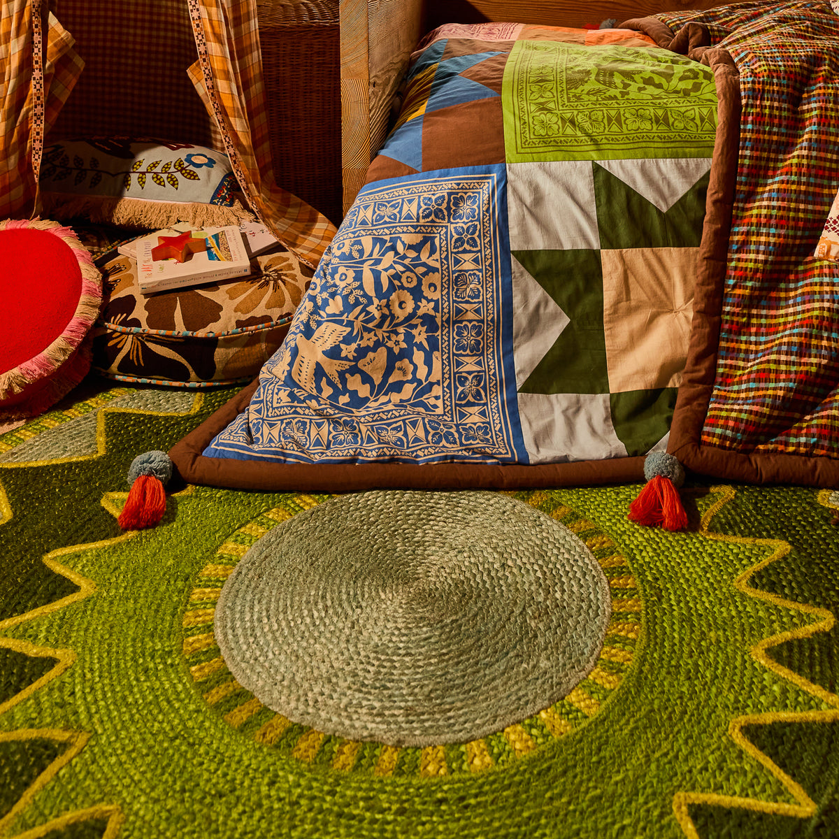 Maeve Jute Rug - Hunter Green