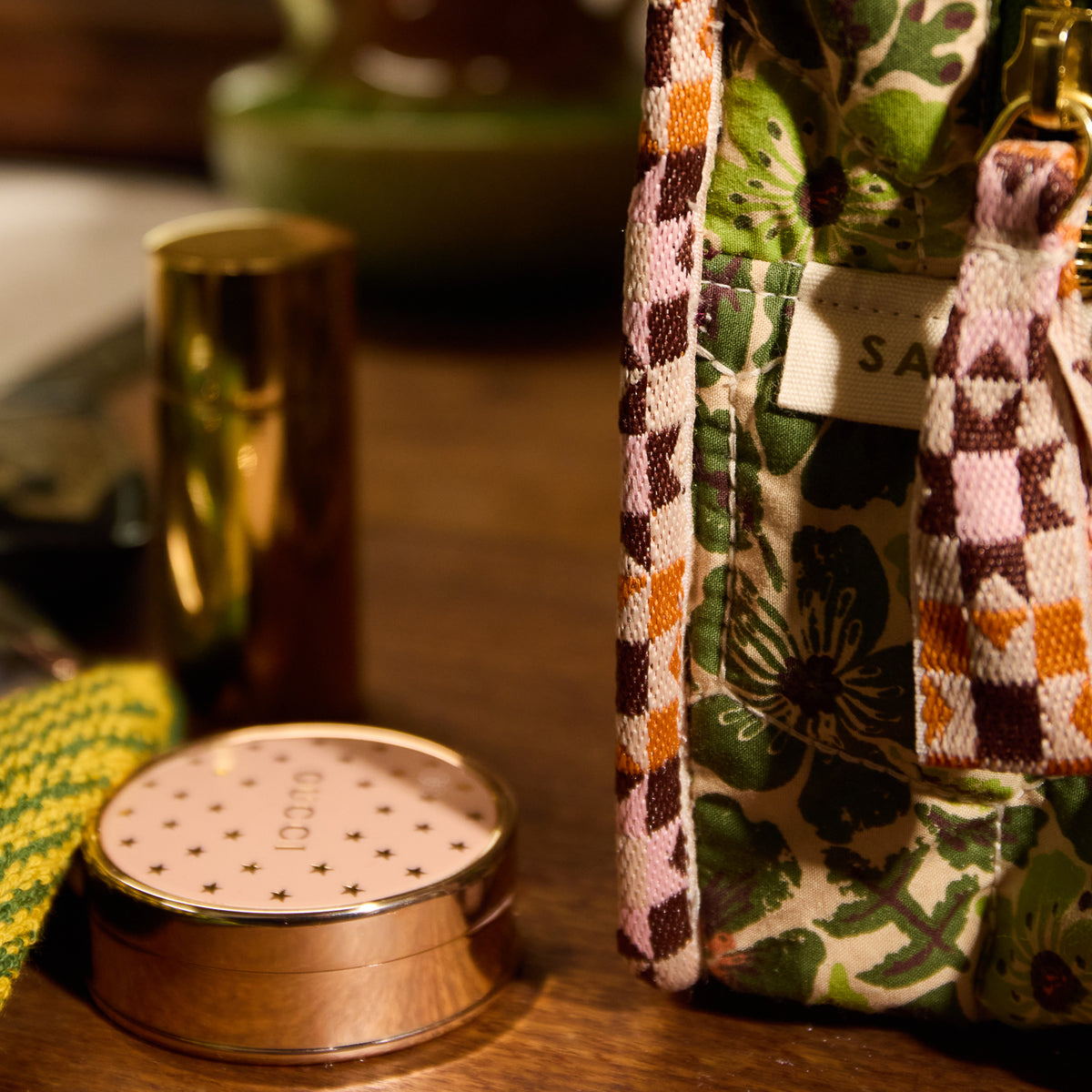 Magnolia Vanity Bag - Cactus Green