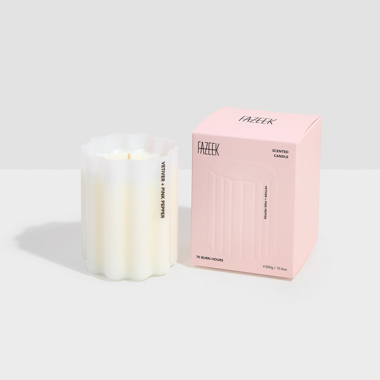 Wave Candle - Vetiver + Pink Pepper