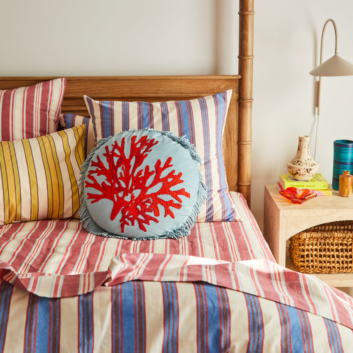 Nori Embroidered Cushion Feather Insert