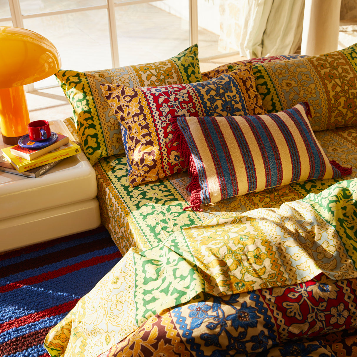 Selene Woven Cushion - Azure Feather Insert