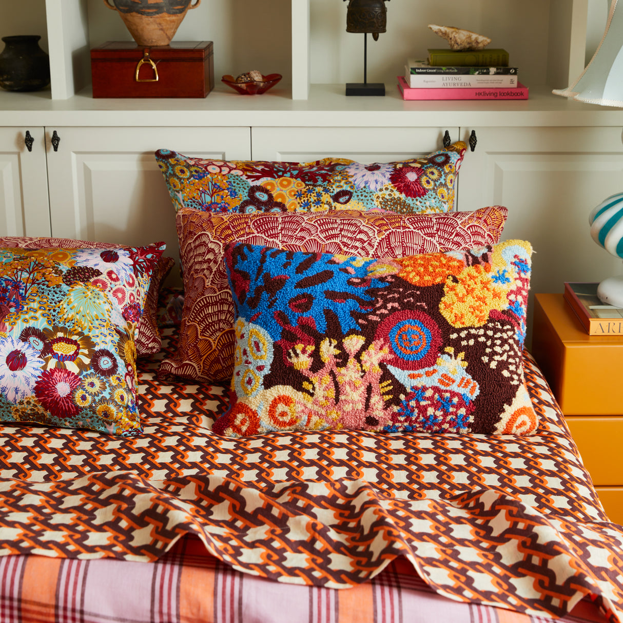 Coralie Punch Needle Cushion Feather Insert