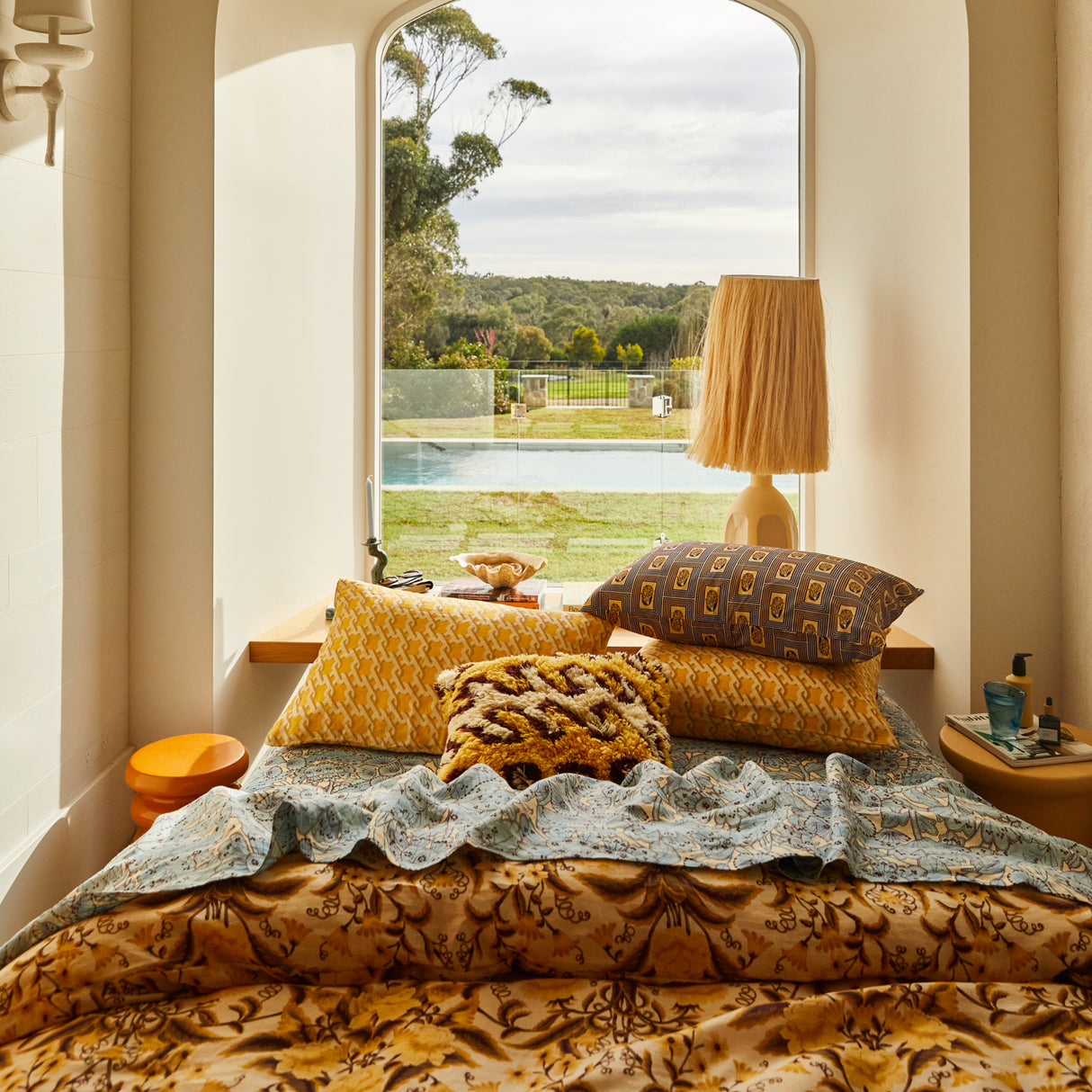 Marzia Shag Cushion - Dune Feather Insert