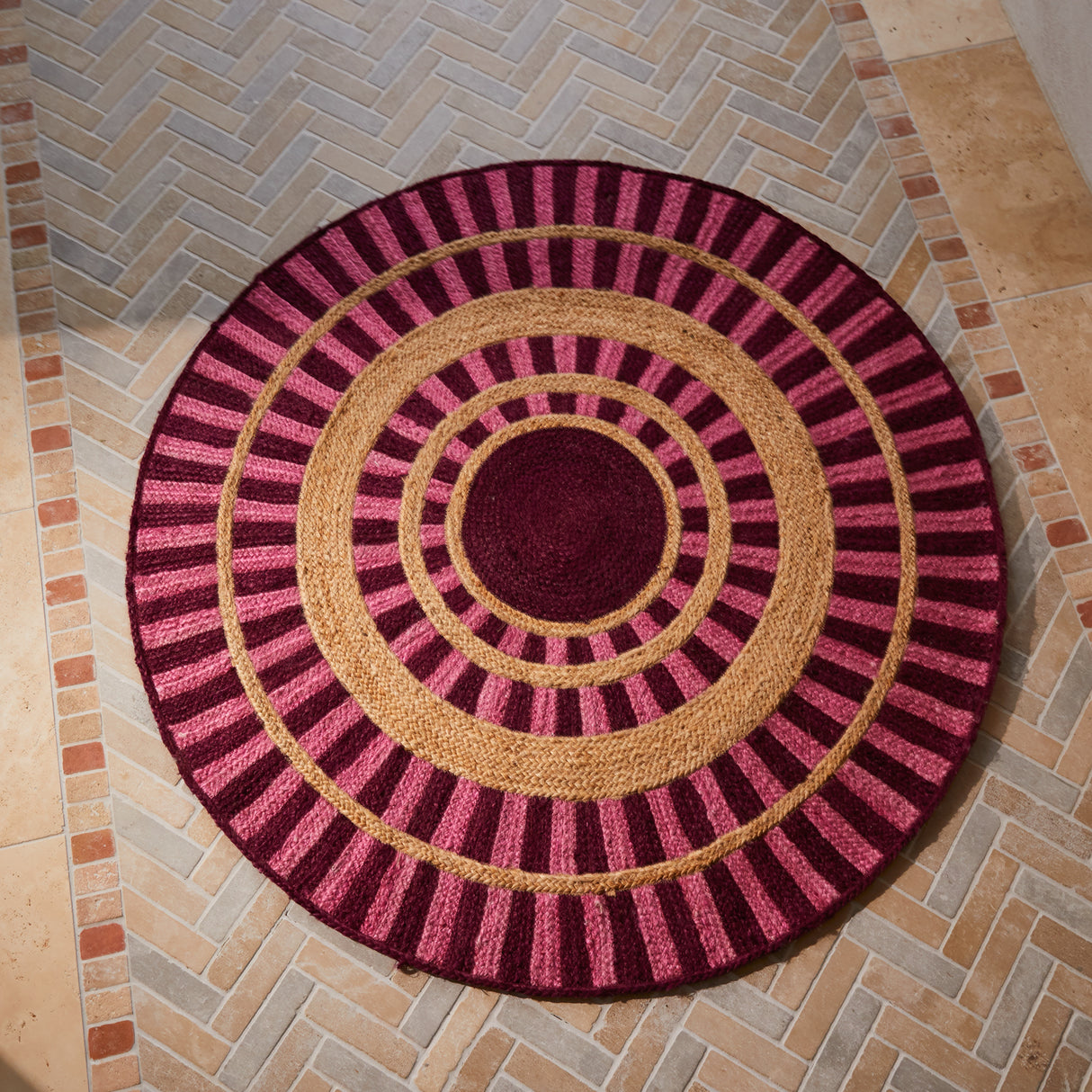 Fernanda Jute Rug - Hibiscus 160 cm